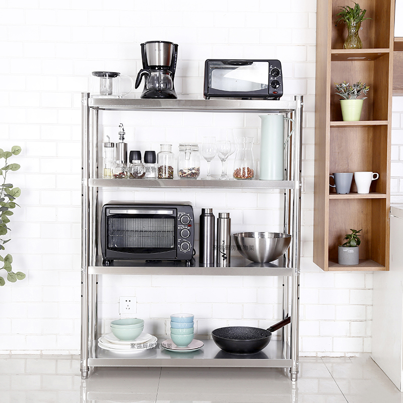 Heavy Duty Stainless Steel Kitchen Four Tiers Adjustable Shelves