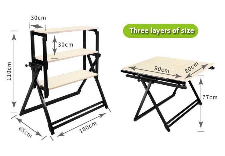 Multifunctional table with folding and detachable(图2)