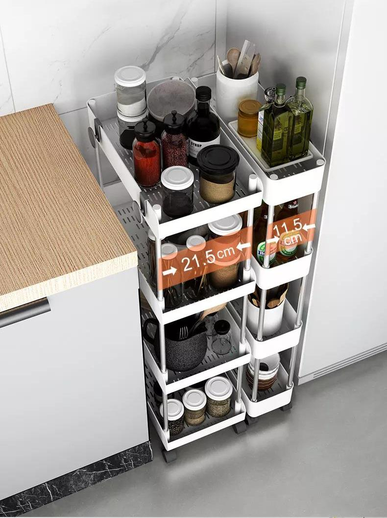 Household Bathroom Toilet Shelf Vegetable Holder Organization Plastic Storage Spice Set Toy Multifunction Kitchen Organizer Rack