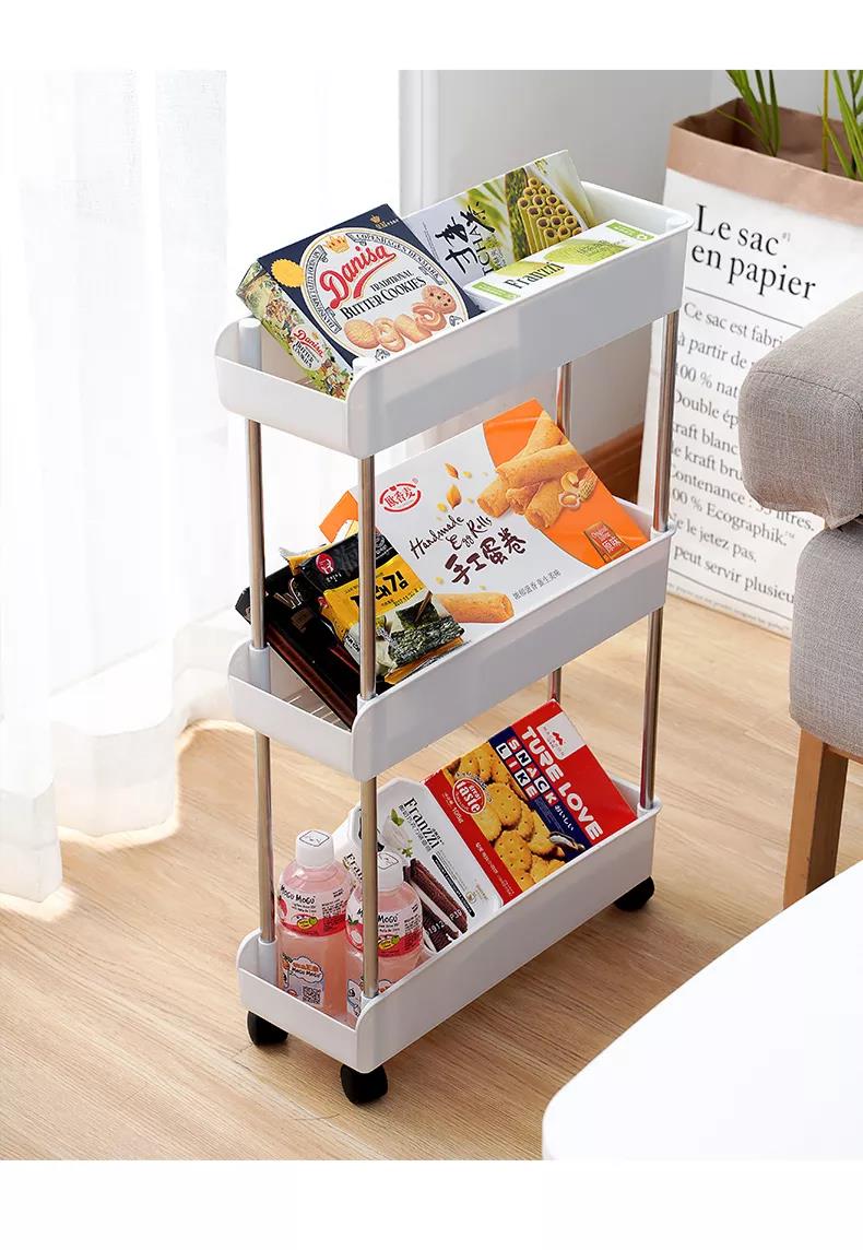 Household Bathroom Toilet Shelf Vegetable Holder Organization Plastic Storage Spice Set Toy Multifunction Kitchen Organizer Rack